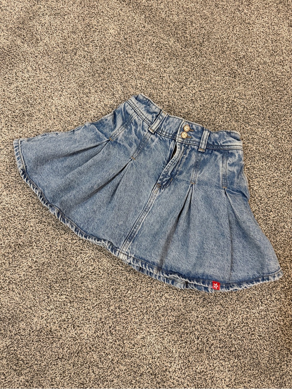 GAP Light Blue Denim Pleated Kids Skirt